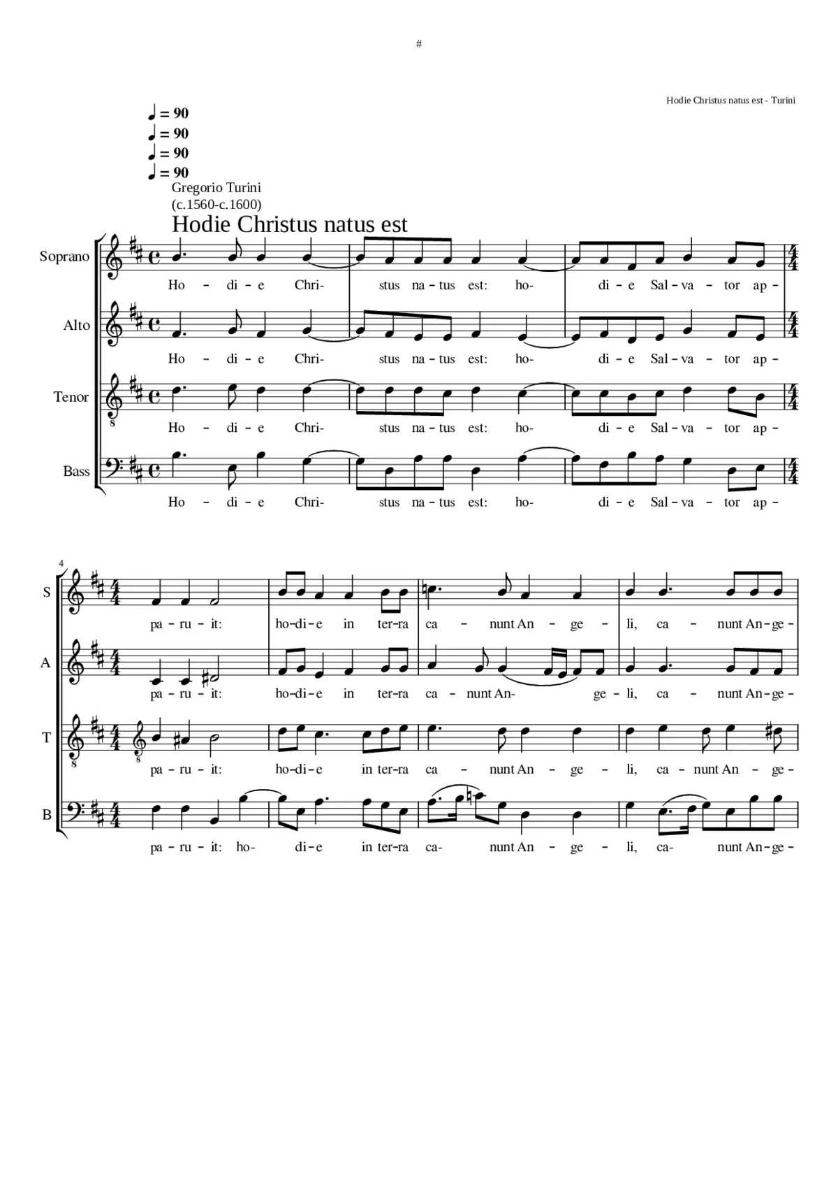 Hodie Christus natus est - Page 1