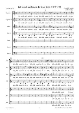 Ich weiß, daß mein Erlöser lebt, SWV 393