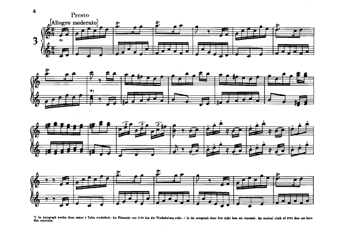 Flötenuhr in C major, Hob.XIX:18 - Page 1