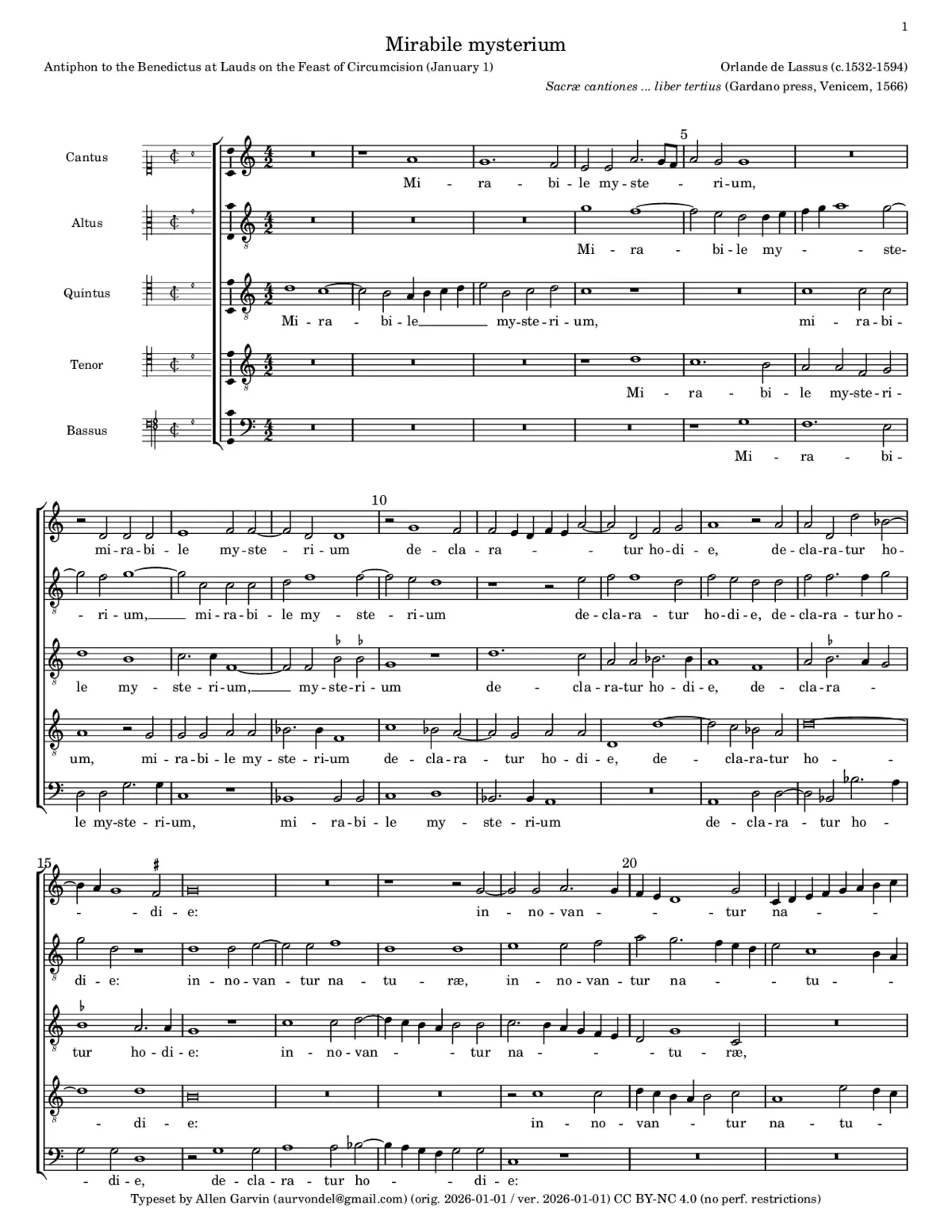 Mirabile mysterium - Page 1