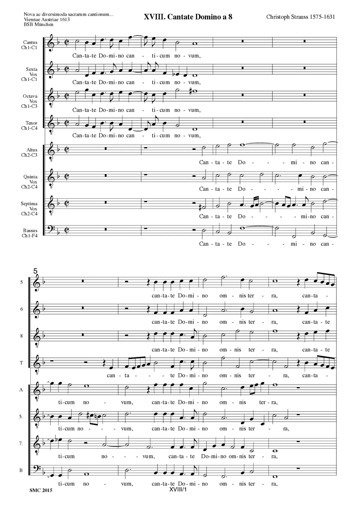 Cantate Domino a 8 - Page 1
