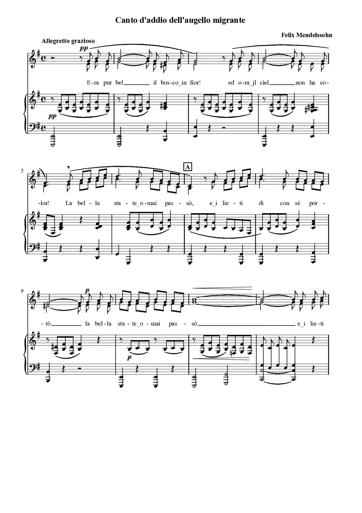 Abschiedslied der Zugvögel, Op. 63 No. 2 - Page 1