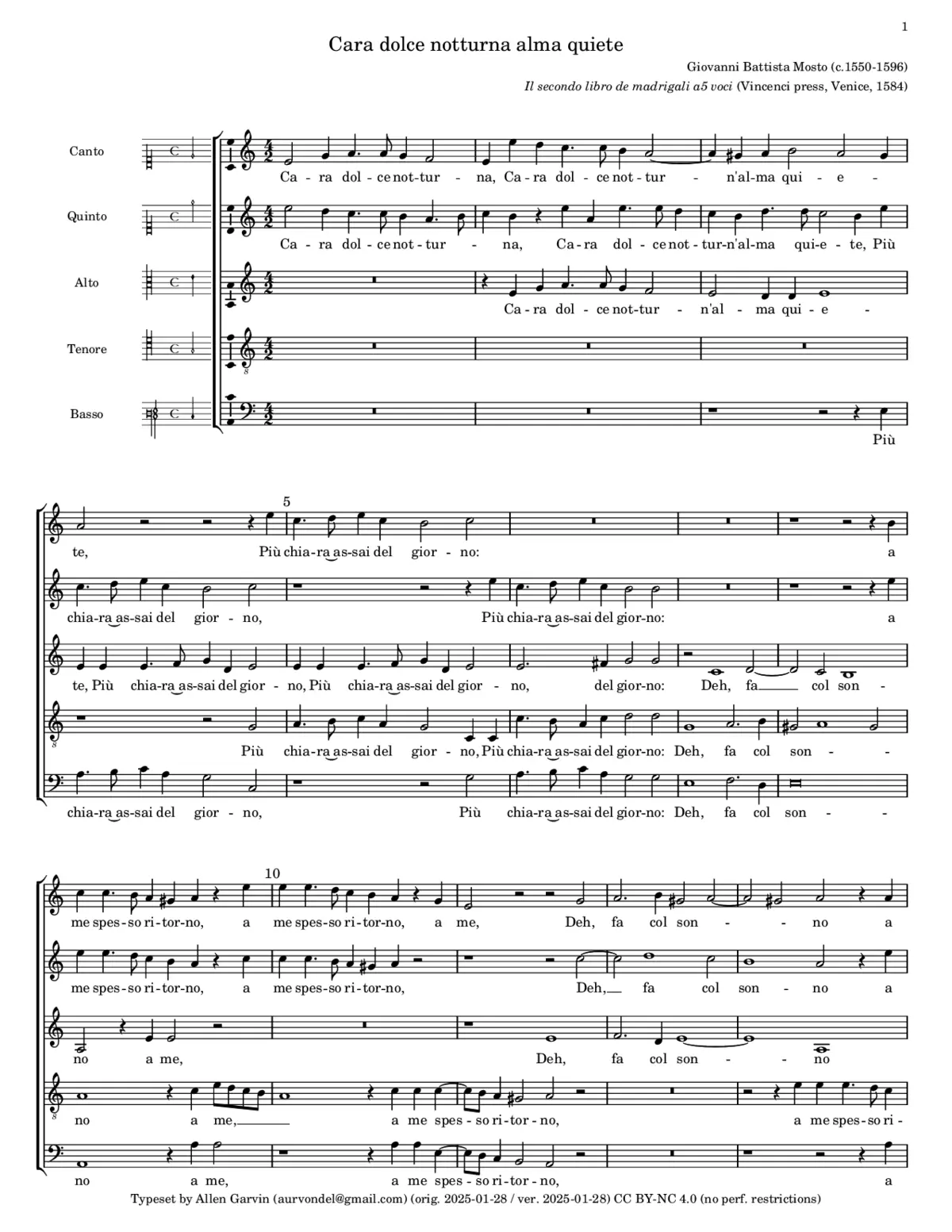 Cara dolce notturna - Page 1