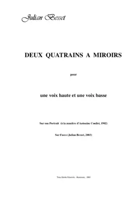 Deux Quatrains à Miroirs
