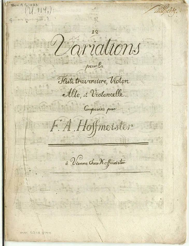 12 Variations for Flute and Strings - Page 1