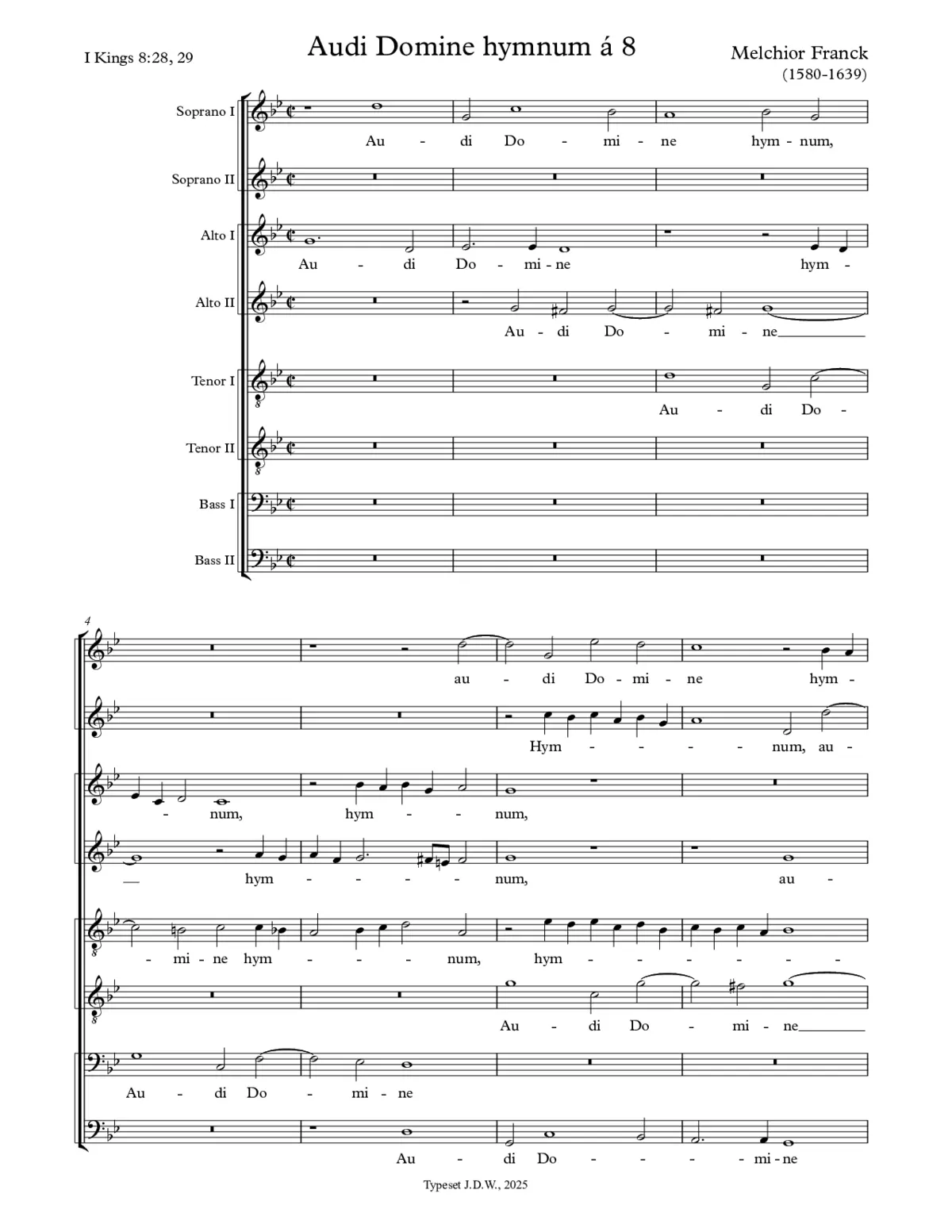 Audi Domine hymnum a 8 - Page 1