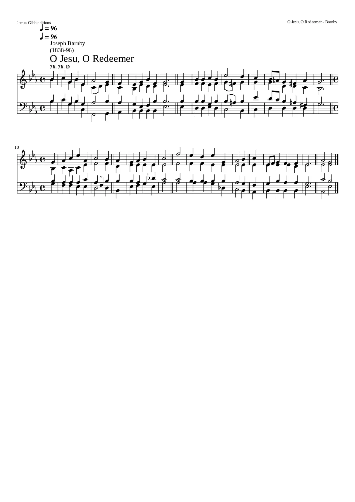 O Jesu O Redeemer - Page 1