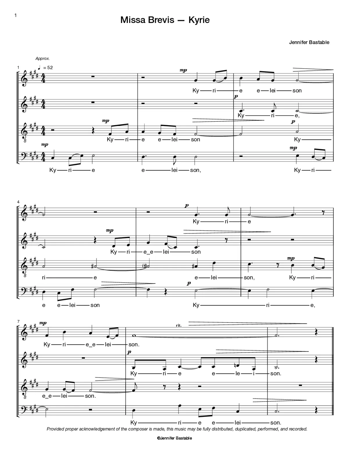 Missa brevis - Page 1