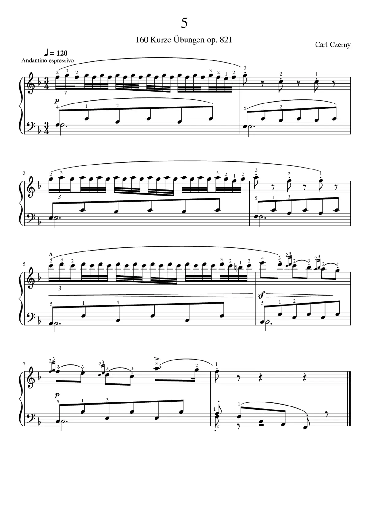 160 Kurze Übungen Op.821 - Page 1