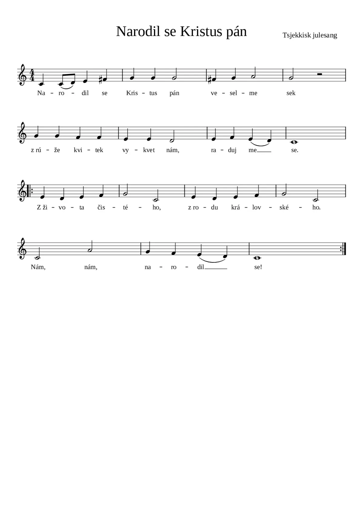 Narodil Se Kristus Pán - Page 1