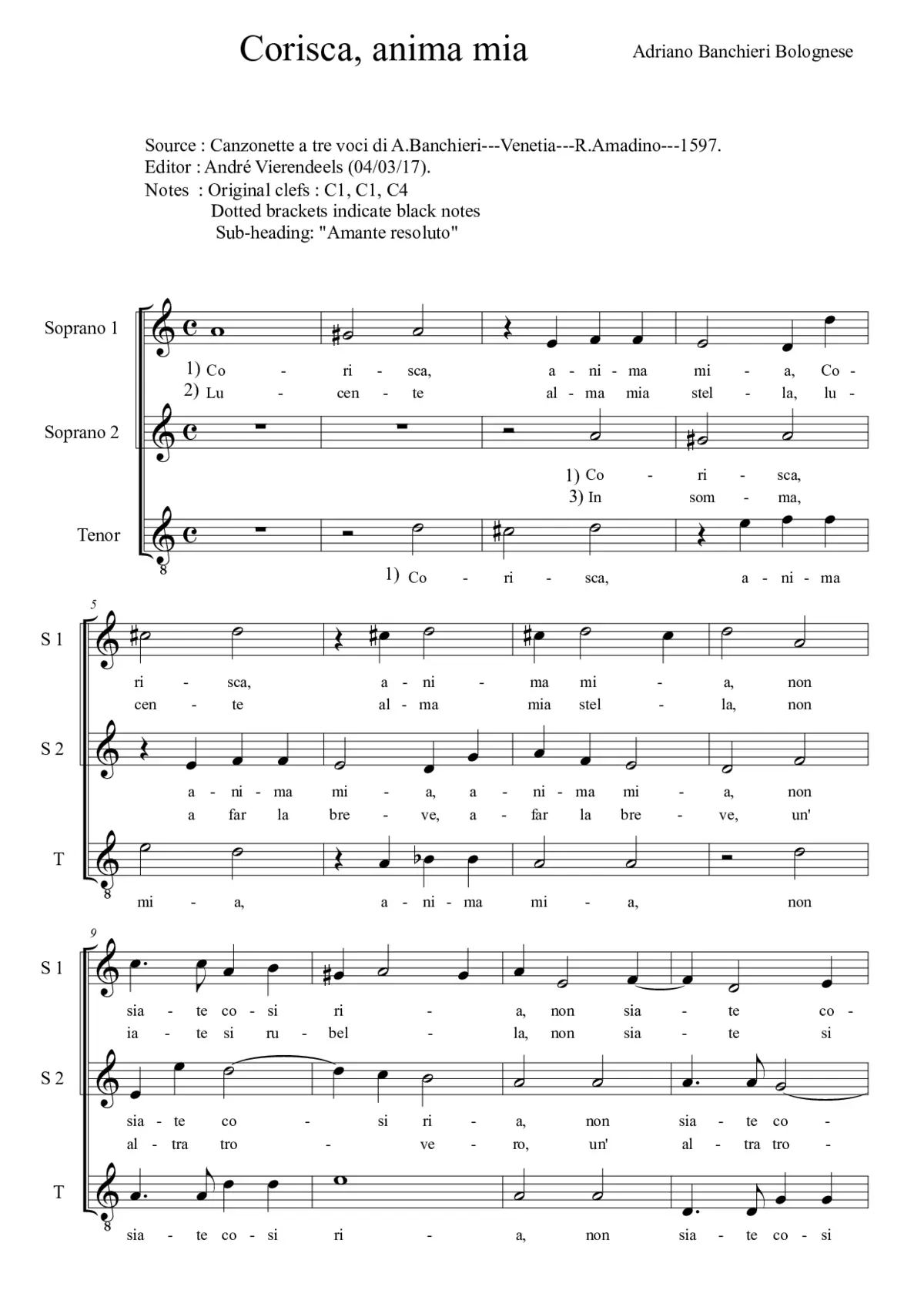 Corisca, anima mia - Page 1