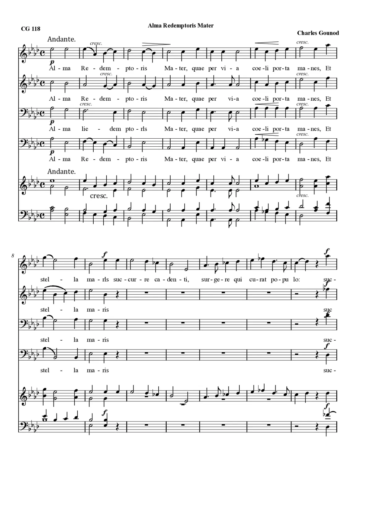 Alma Redemptoris, CG 118 - Page 1