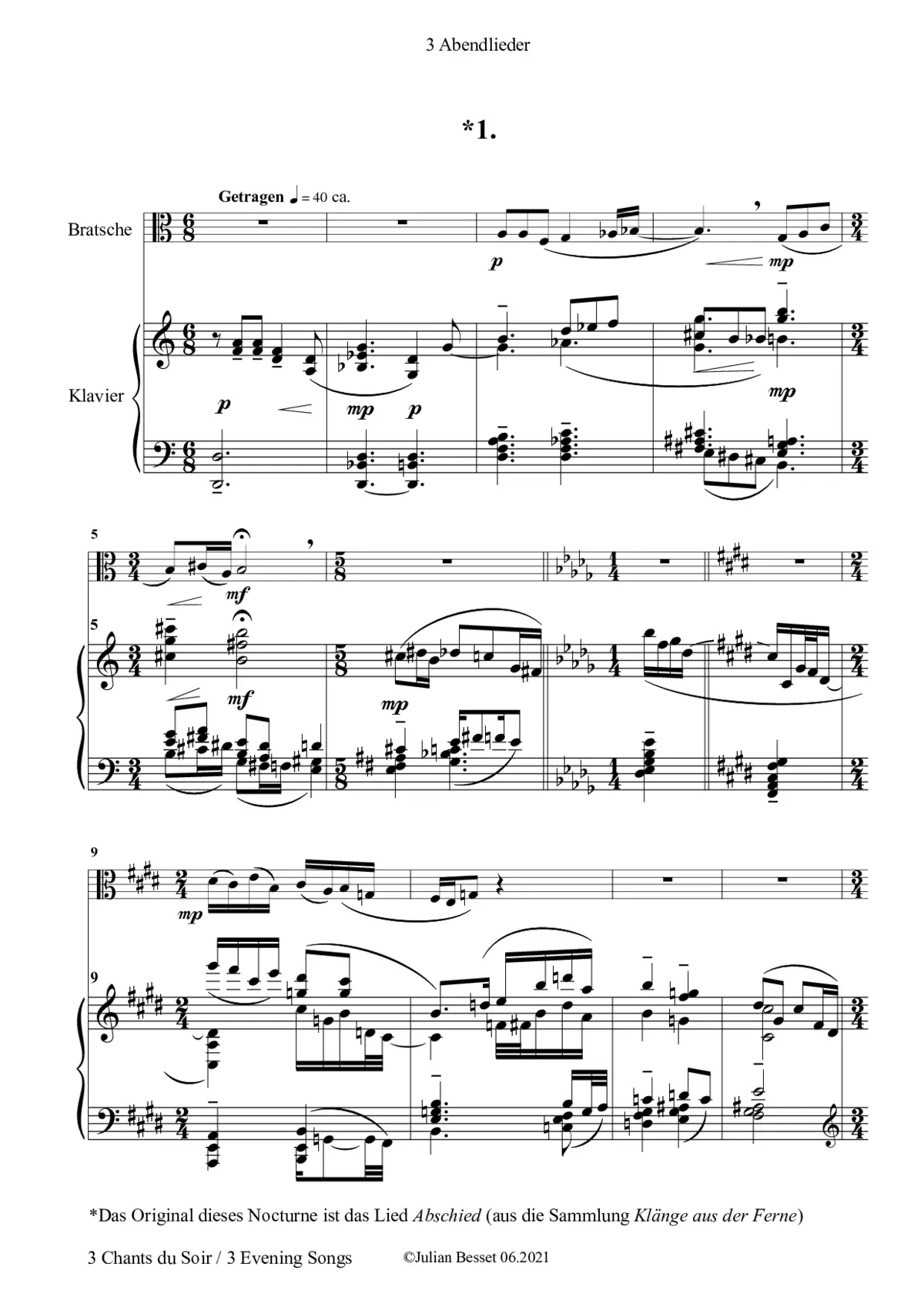 3 Abendlieder - Page 1