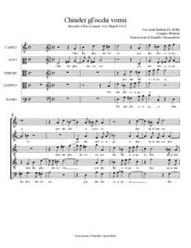 Chiuder gl'occhi vorrei