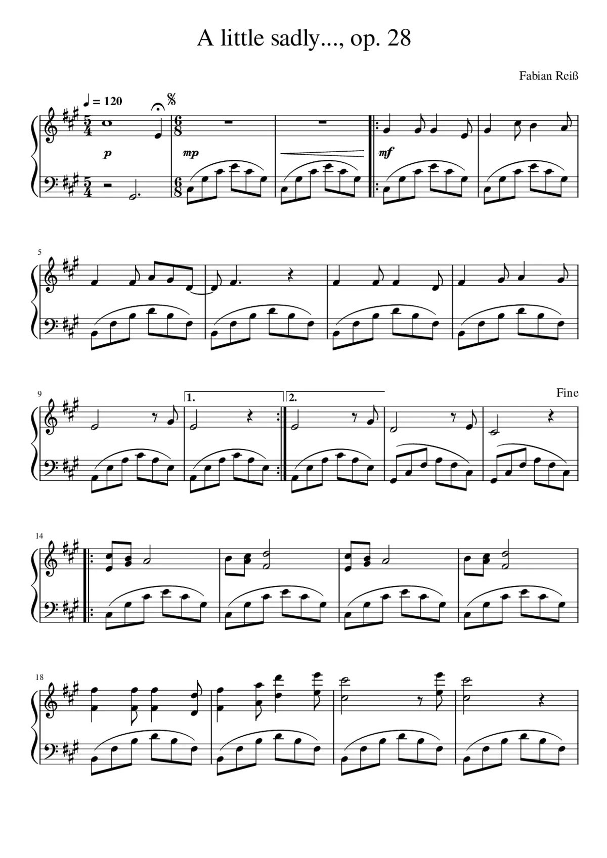 A little sadly... op. 28 - Page 1