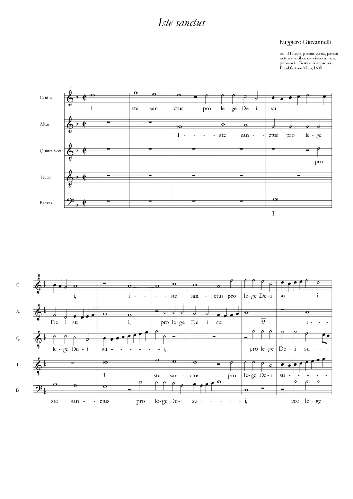 Iste sanctus - Page 1