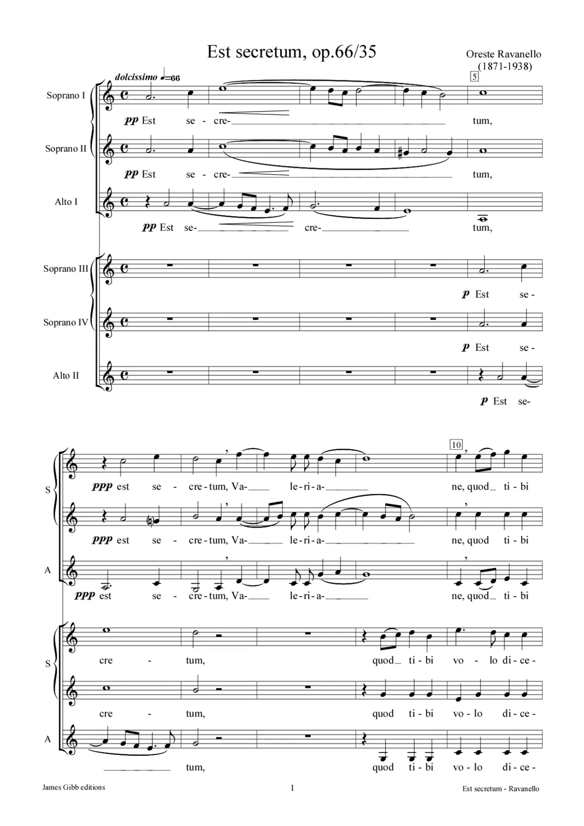 Est secretum, op. 66/35 - Page 1