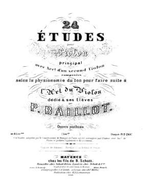 24 Études pour violon principal avec accompagnement d'un second violon