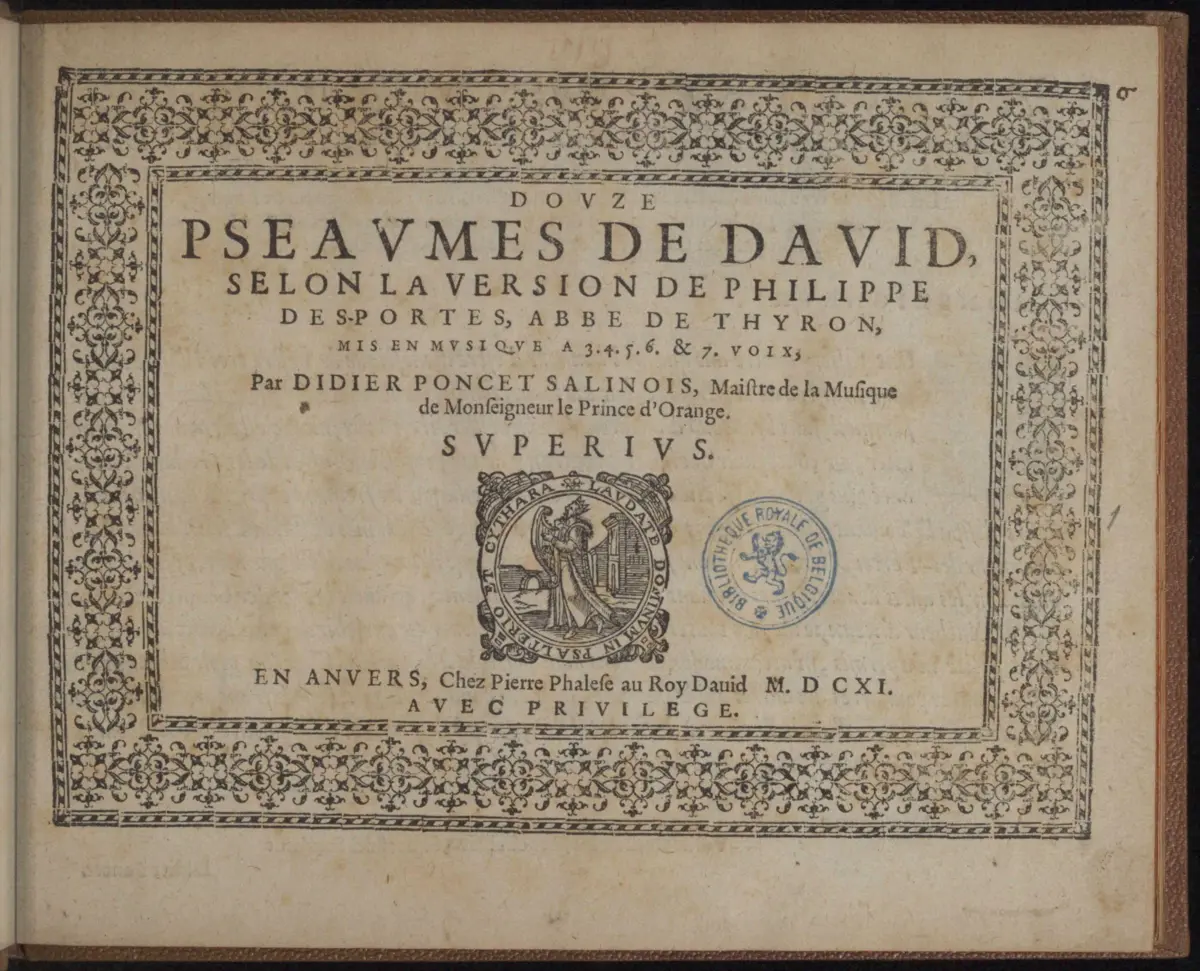 Douze pseaumes de David - Page 1