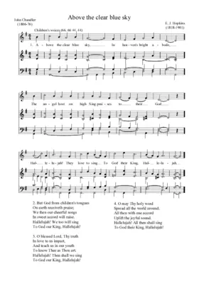 Above the clear blue sky