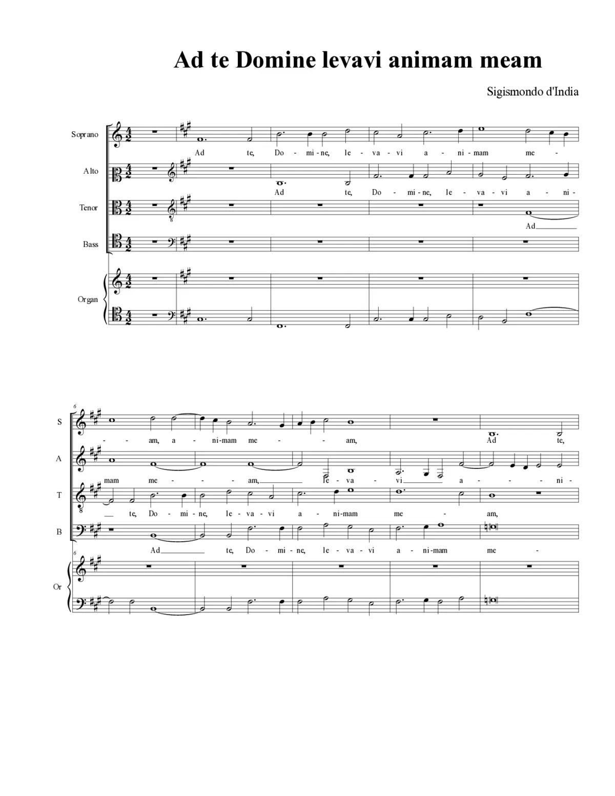 Ad te Domine levavi animam meam - Page 1