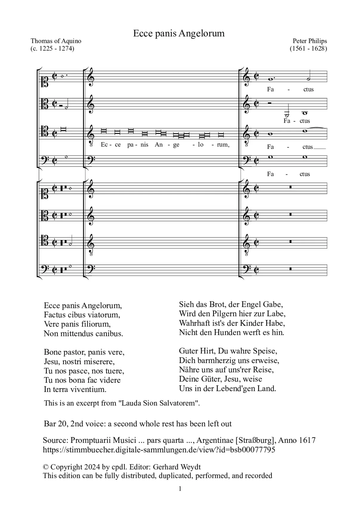 Ecce panis Angelorum - Page 1