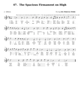 The spacious firmament on high (tune name CREATION)