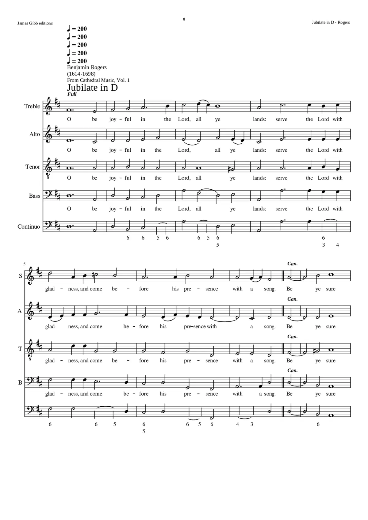Jubilate in D - Page 1