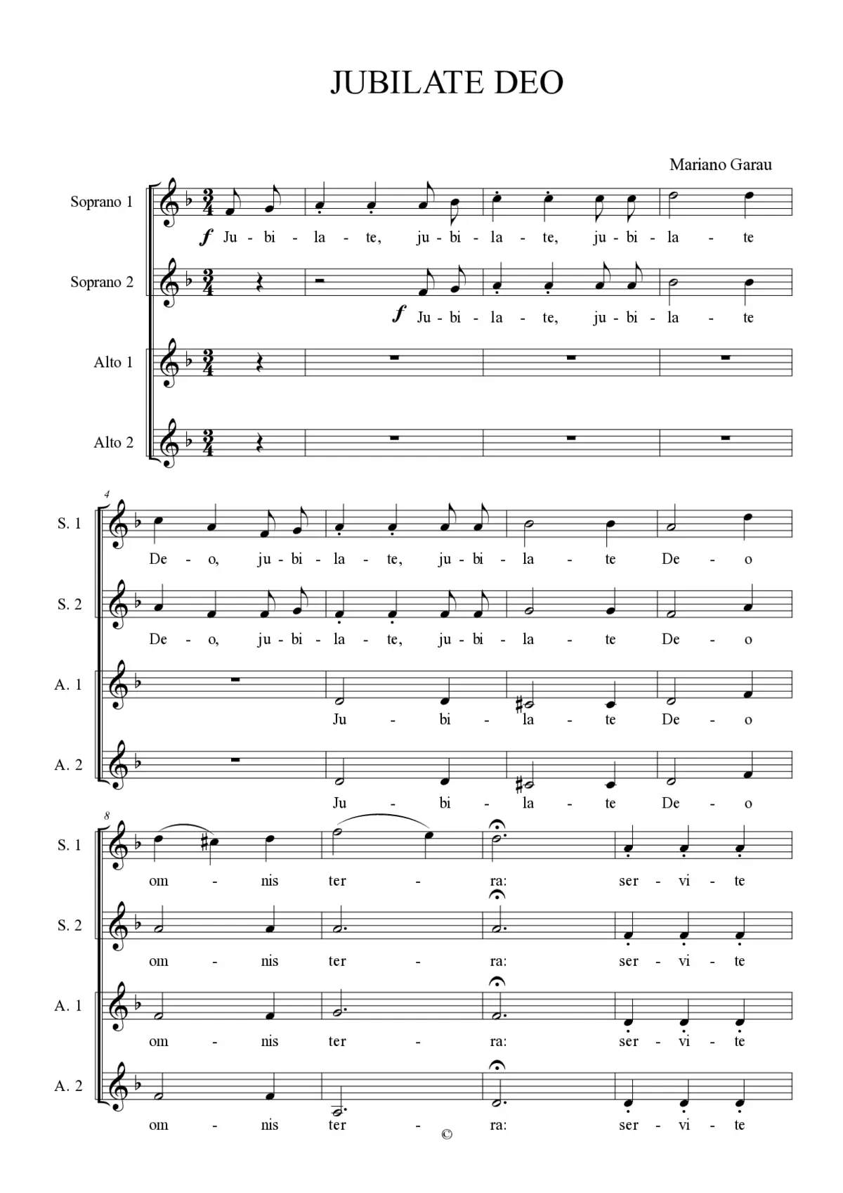 Jubilate Deo II - Page 1