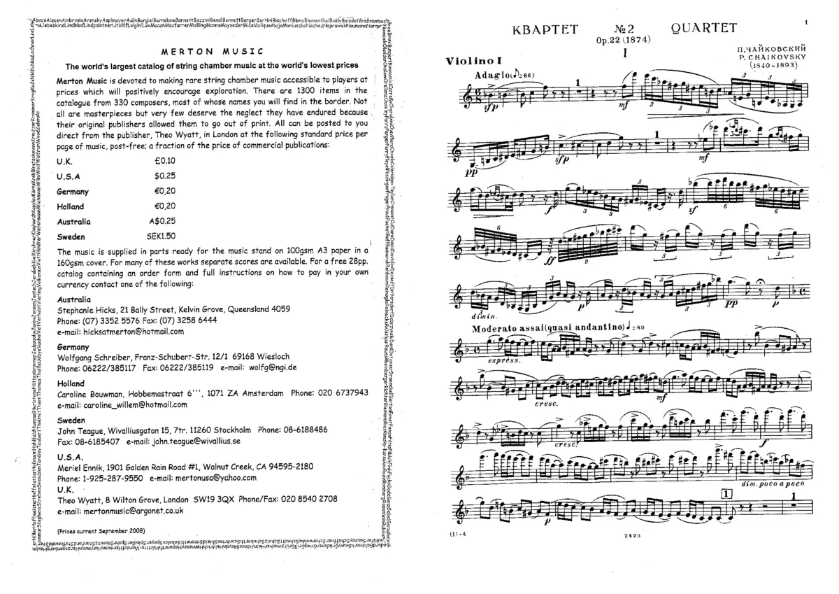 String Quartet No.2 - Page 1