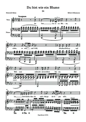 Du bist wie ein Blume