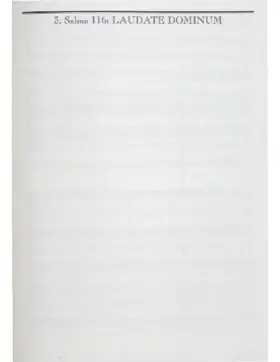 Salmo 116: Laudate Dominum