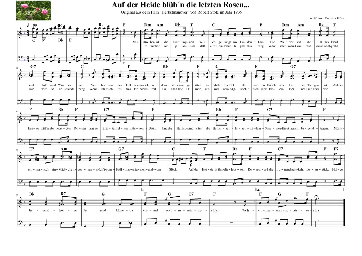 auf der heide blühn die letzten rosen - Page 1