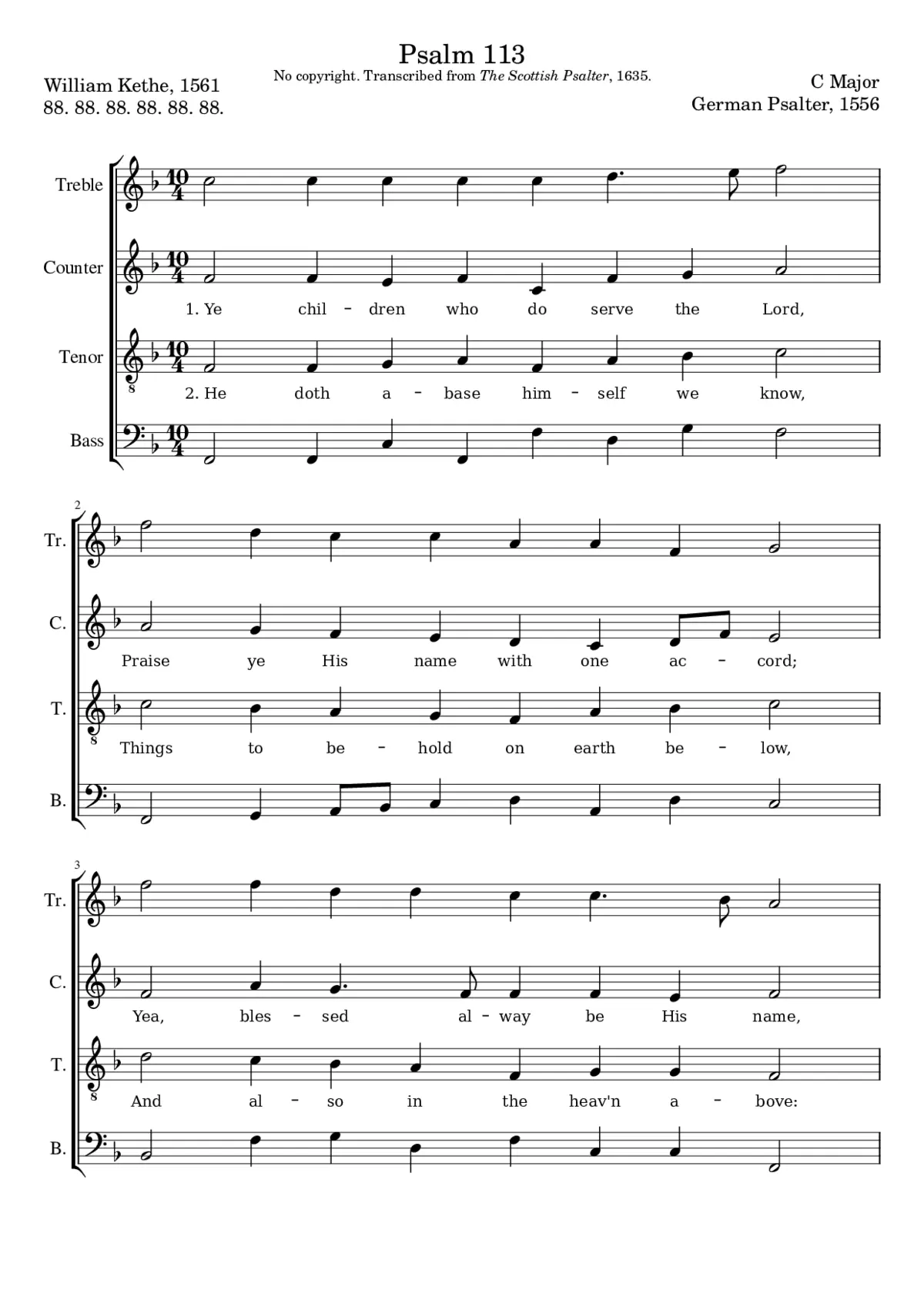 Ye children which do serve the Lord - Page 1