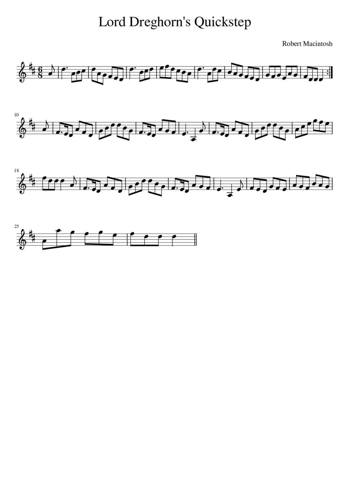 Lord Dreghorn's Quickstep - Page 1
