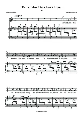 Hör’ ich das Liedchen klingen