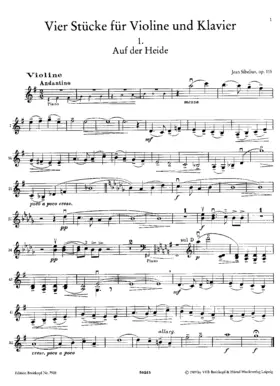 Vier Stücke für Violine und Klavier