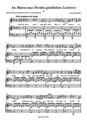 An Maria (aus Novalis geistlichen Liedern)