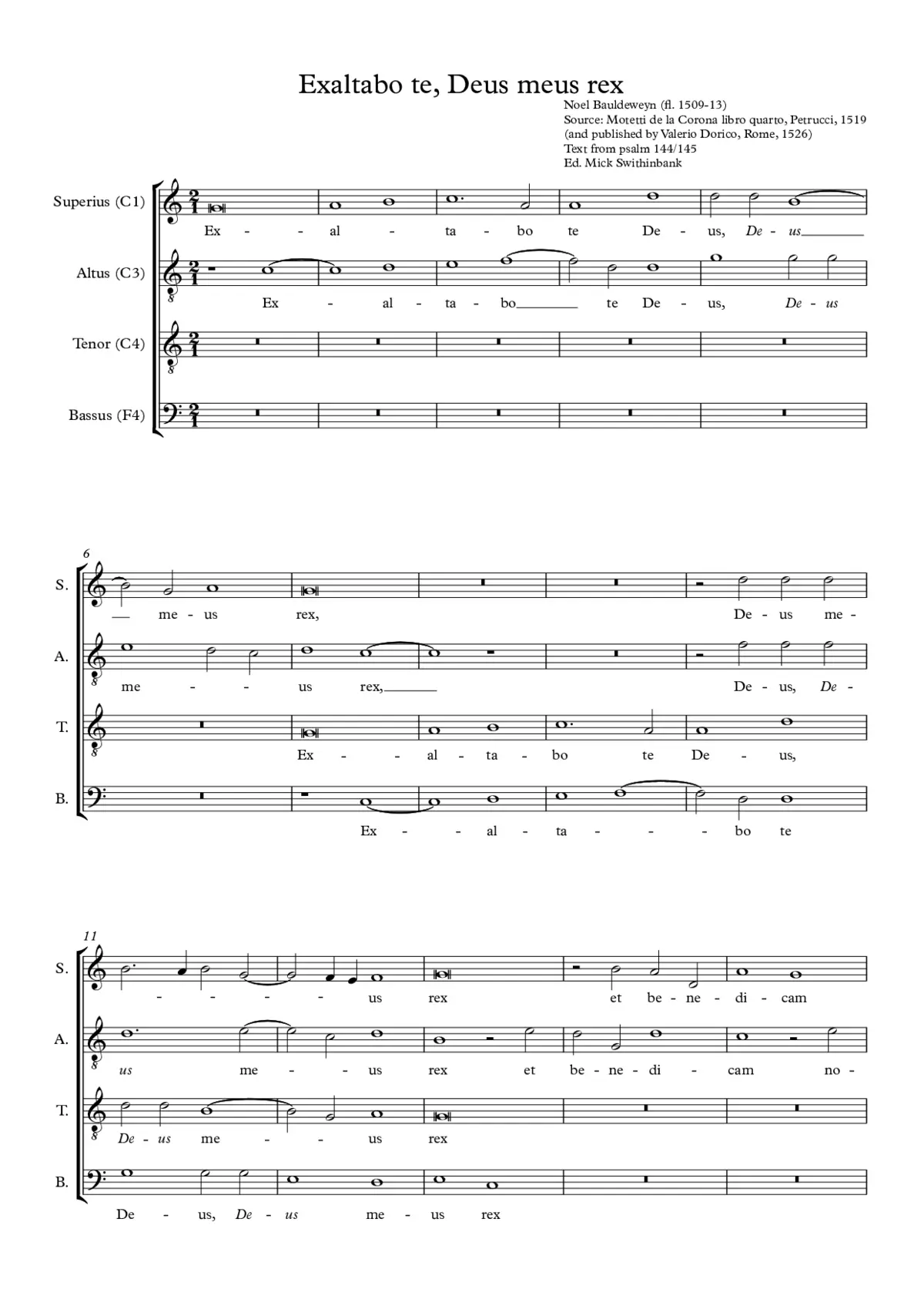 Exaltabo te, Deus meus rex - Page 1