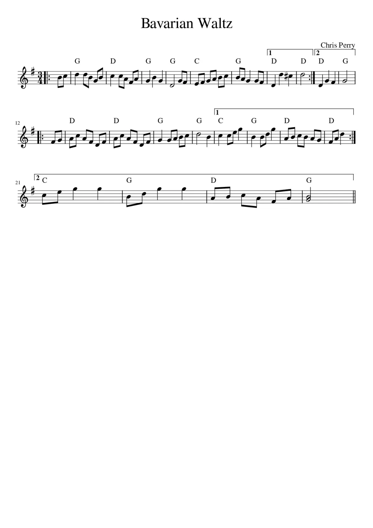 Bavarian Waltz - Page 1
