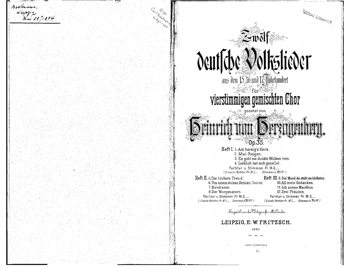 12 Deutsche Volkslieder - Page 1