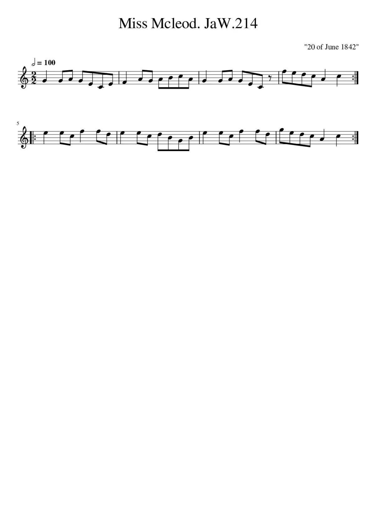 Miss McLeod's - Page 1