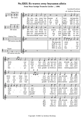 Es waren zwey beysamm allein