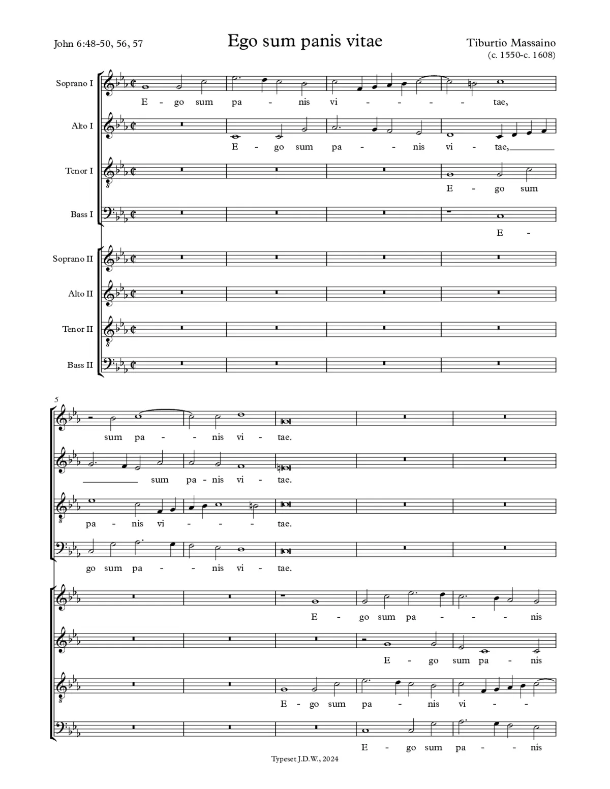Ego sum panis vitae a 8 - Page 1