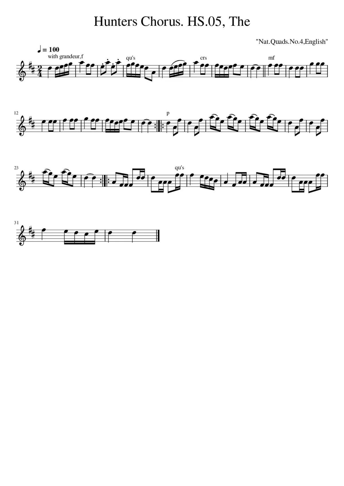 Hunters Chorus to Der Friechuzt TS.212 - Page 1