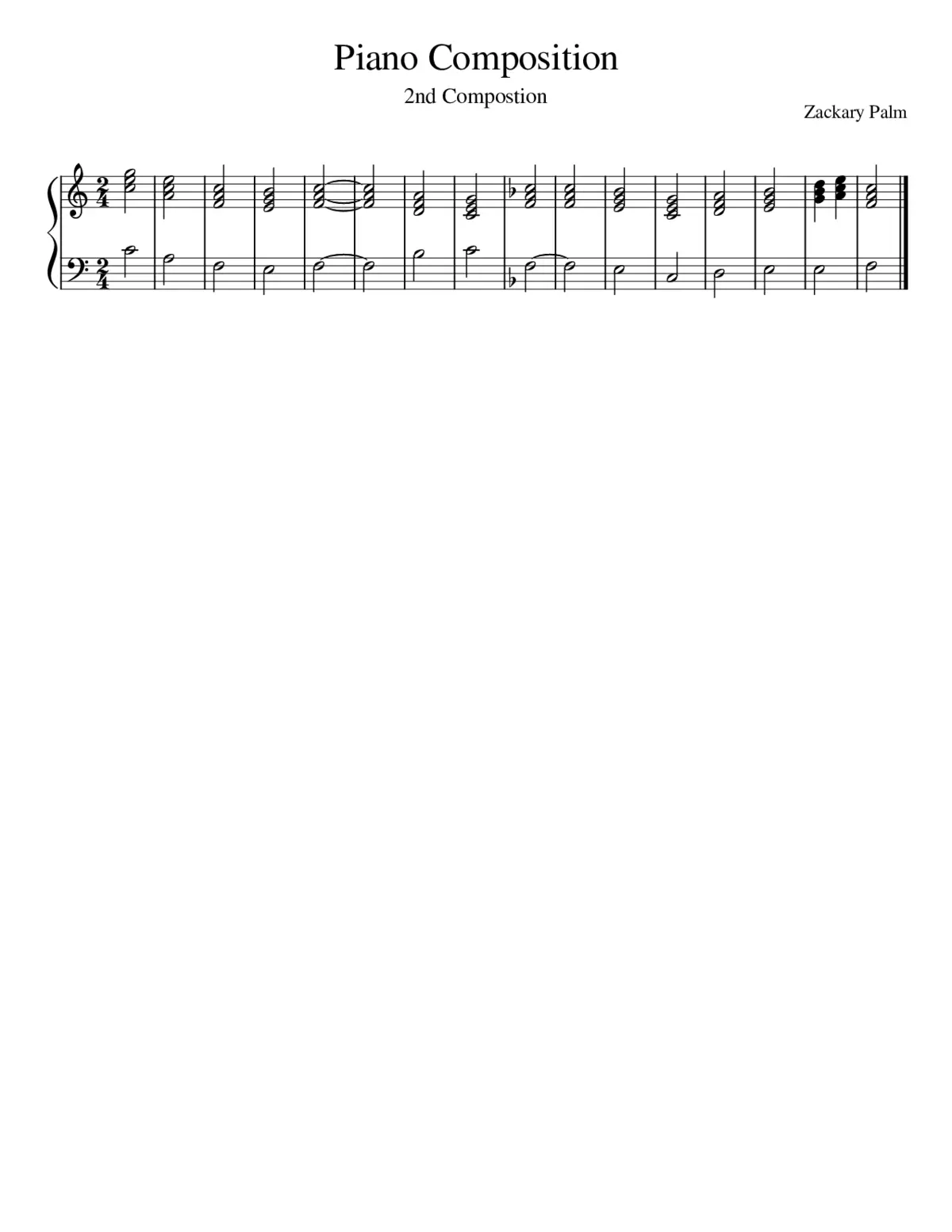 Piano Composition - Page 1