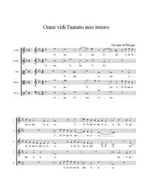 Oime vidi l'amato mio tesoro