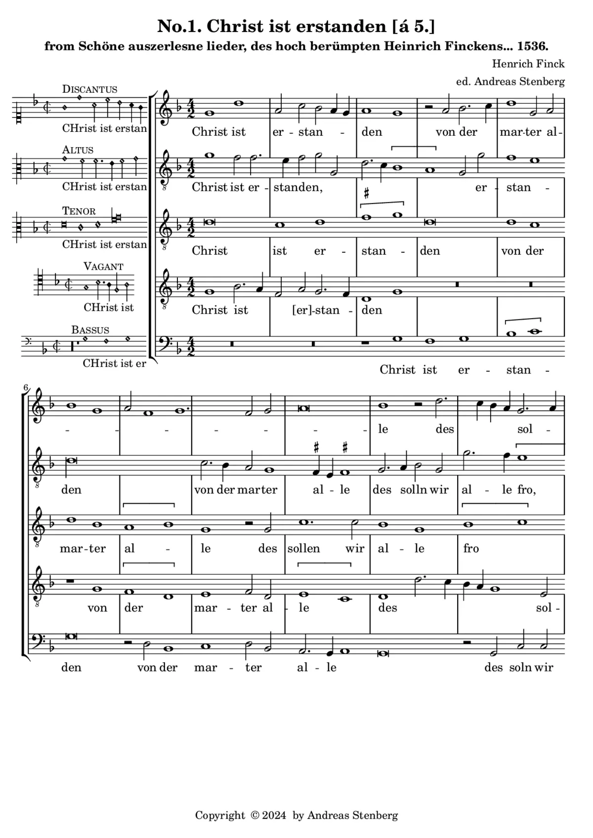 Christ ist erstanden - Page 1