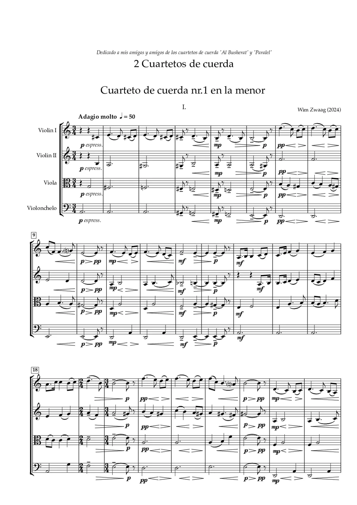 2 String Quartets - Page 1