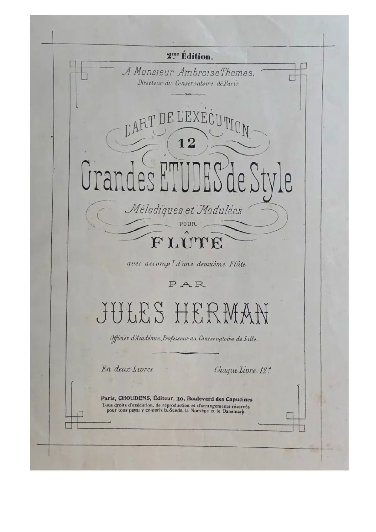 Douze grandes études de style - Page 1